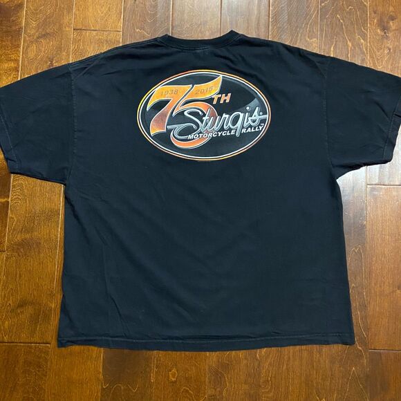 Alstyle Apparel 2015 75th Anniversary Sturgis Motorcycle Rally Tee Black 3XL - Picture 4 of 7